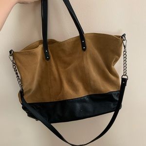 BDG Tote Bag Suede Brown Urban Outfitters